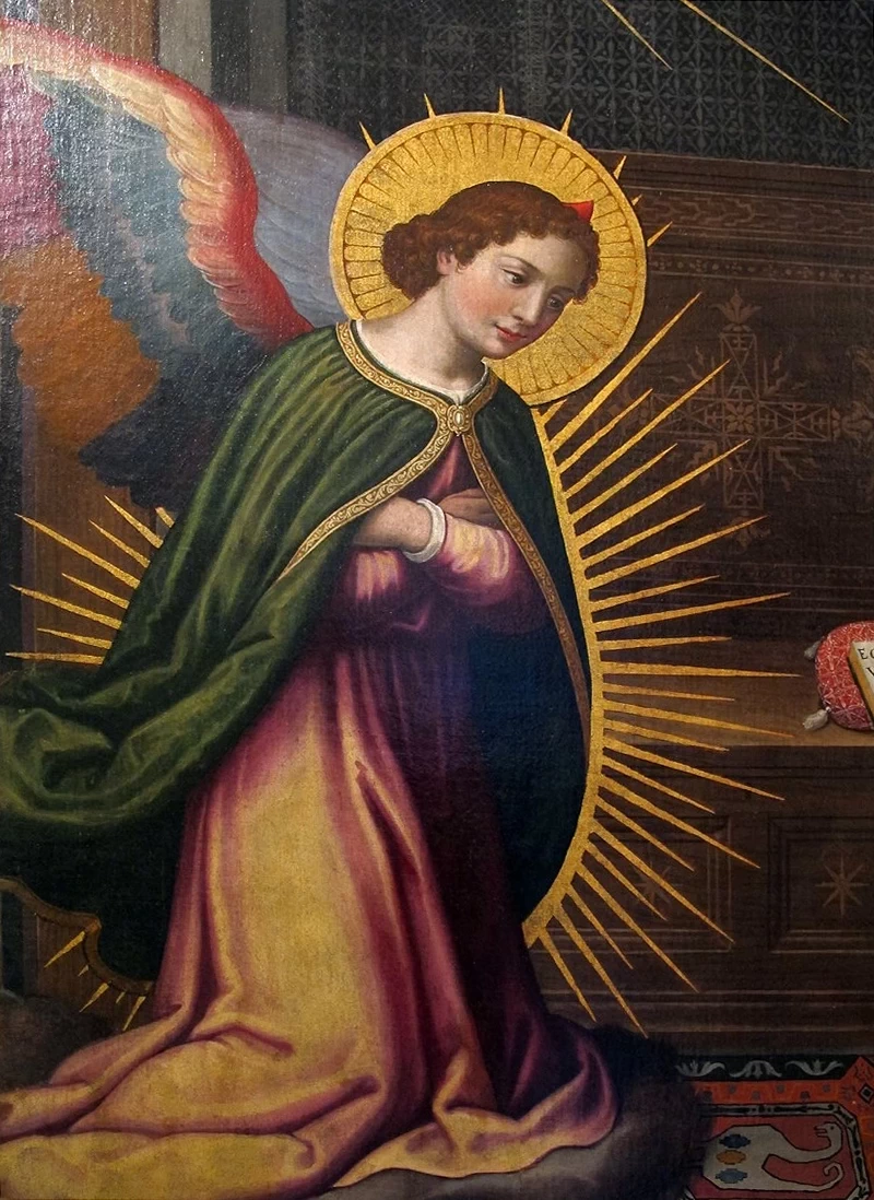 Annunciazione, l'angelo - copia dalla SS. Annunziata di Firenze, Museo Masaccio, Reggello